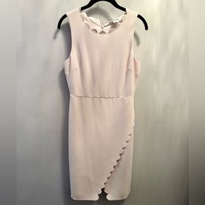 Never worn club Monaco pale pink scalloped dress